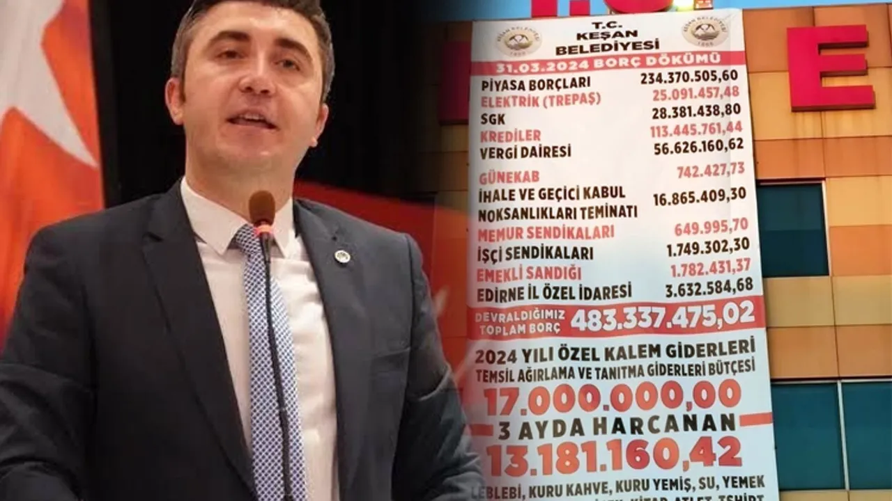 Edirne Keşan'da CHP'den AK Parti'ye borç listeli yanıt