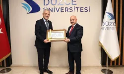 Düzce Valisi Makas'tan DÜ Rektörü Sözbir'e ziyaret