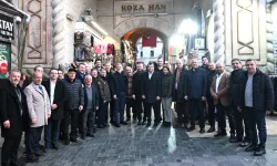 BTSO yönetimi Tarihi Çarşı ve Hanlar'da esnafla buluştu