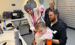 Minik Kaan ilk tıraş heyecanını Gonca'da yaşadı