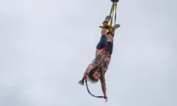 Kocaeli'de bungee jumping ile adrenalinli dakikalar
