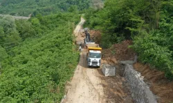 Ordu'da Kovancı'ya taş duvar önlemi