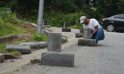Giresun'da yol ve kaldırım çalışmaları sürüyor