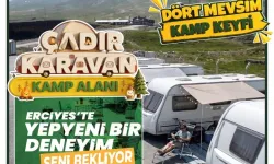 Kayseri Erciyes'te Çadır Karavan Kamp Alanı doğaseverleri bekliyor