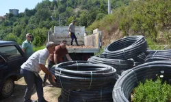 Antalya'da üreticiye sulama borusu desteği