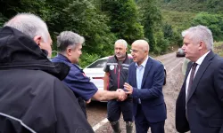 Giresun'da sel felaketinde seferber oldu