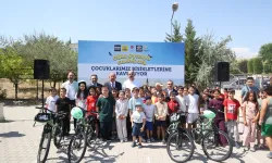 Konya'da çocuklara bisiklet sevinci