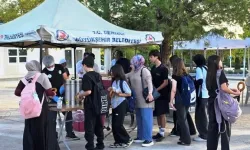Denizli'de okul yolunda öğrencilere sıcak sürpriz