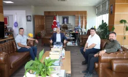 Edirne Gazeteciler Derneği'nden Rektör Mümin Şahin'e ziyaret