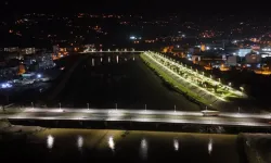 Ordu'da Melet Köprüsü ışıl ışıl oldu