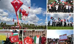 Uçurtmalar Gazzeli çocuklar için semalarda