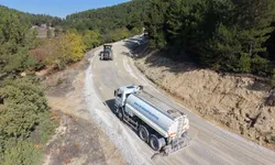 Bursa Keles'in üç mahallesinde yol mesaisi