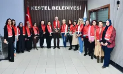 Bursa'nın kadın muhtarlarından Kestel Belediyesi'ne ziyaret