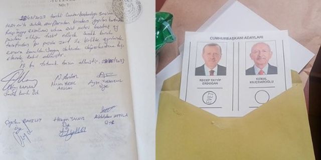 Seçmene verilen oy pusulasından Erdoğan’a basılı oy çıktı