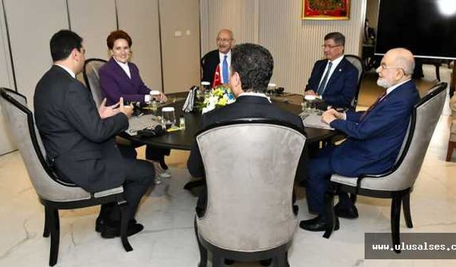 Millet İttifakı'nın Altılı masası beşinci kez toplandı: Liderlerden ortak açıklama
