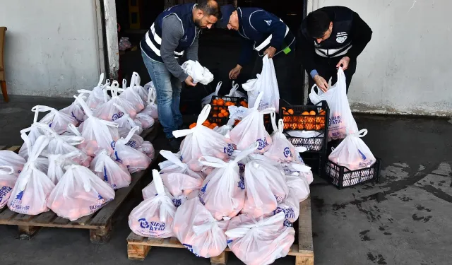 5 ton mandalina örnek iş birliği ile dağıtılıyor