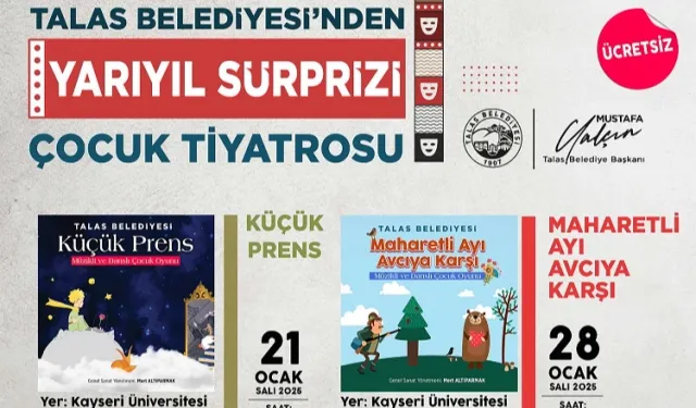 Kayseri Talas'ta çocuklara yarıyıl sürprizi