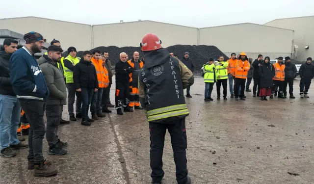 Büyükşehir İtfaiyesi'nden TCDD'ye yangın eğitimi