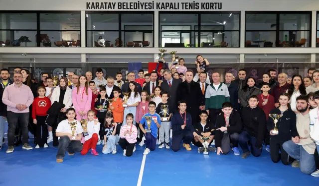 Konya Karatay'da tenis heyecanı ödülle taçlandı