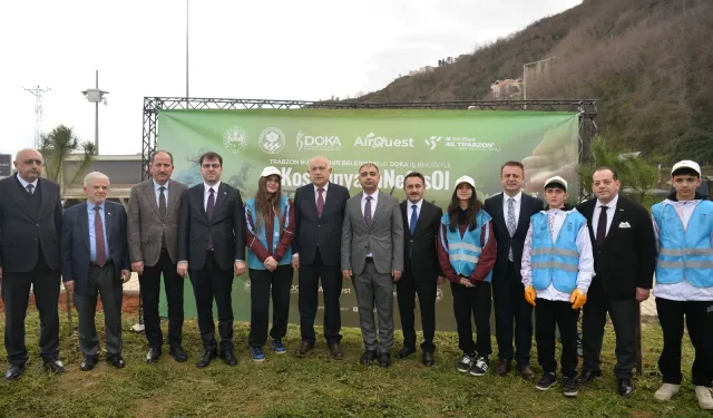 Trabzon Yarı Maratonu öncesi fidanlar toprakla buluştu