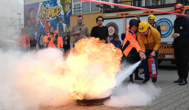 Bursa Yıldırım'da nefes kesen tatbikat