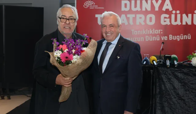 Rutkay Aziz Dünya Tiyatro Günü'nde Nilüferlilerle buluştu