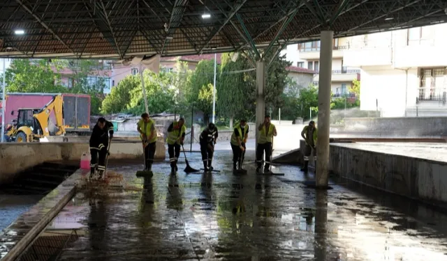 Ankara Keçiören'de kurban kesim alanları temizlendi