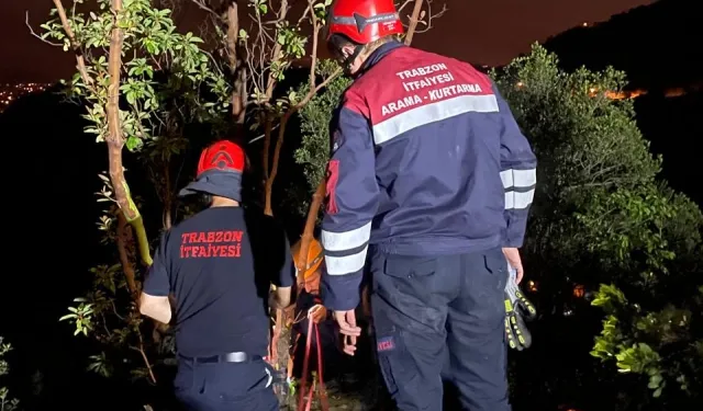 Trabzon'da itfaiye ve AFAD'dan kurtarma operasyonu