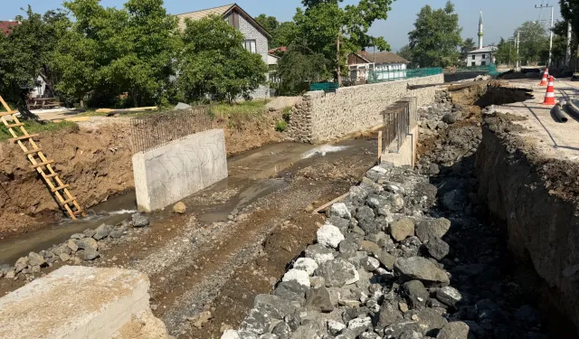 Düzce Aydınpınar'da hasar gören köprüler yenileniyor