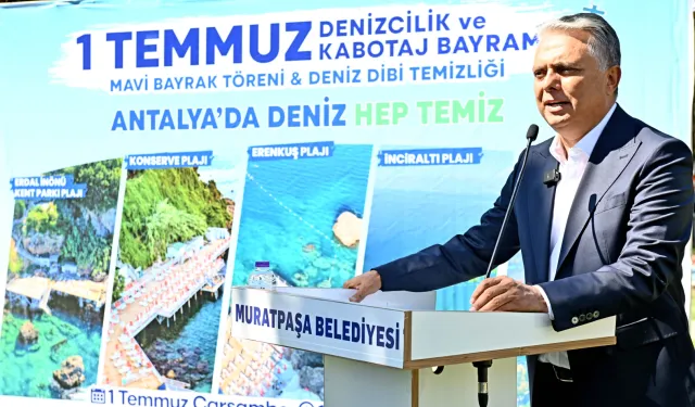 Muratpaşa'nın 5 halk plajına bir kez daha mavi bayrak