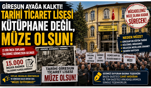 Giresun'da Tarihi Ticaret Lisesi Krizi Büyüyor! Mezunlar ve STK'lar: Kütüphane değil Müze yapılsın!