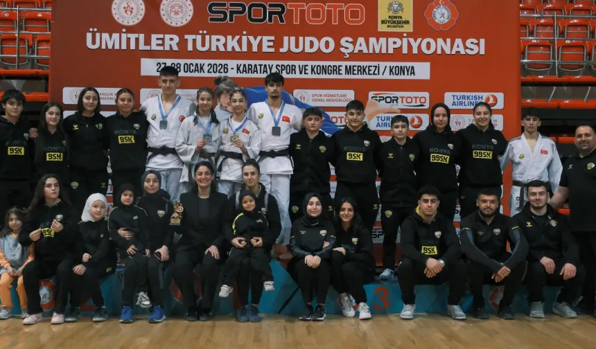 Konya'nın judocuları Türkiye ikinciliğini kazandı