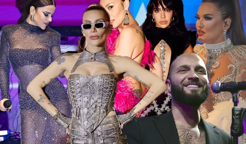 Ünlü isimler yeni yılı sahne ışıkları altında karşıladı