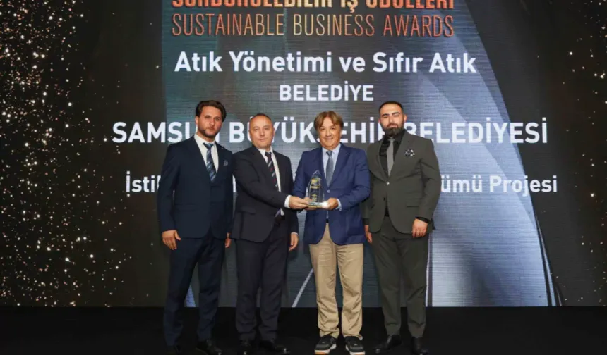 Samsun Büyükşehir'e sürdürülebilirlik ödülü