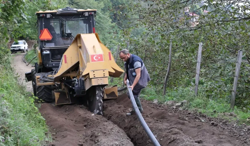 Ordu'da Güvenyurt'a içme suyu hattı