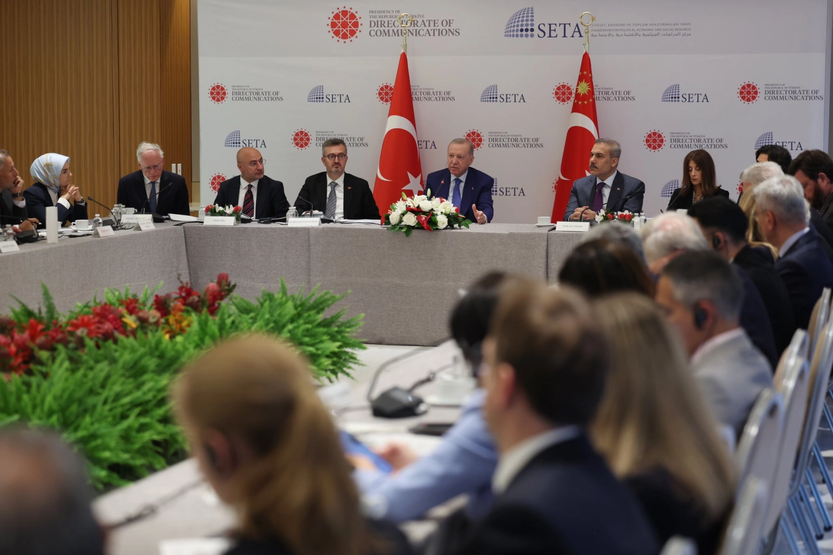 Cumhurbaşkanı Erdoğan, New York'ta ABD'li düşünce kuruluşu temsilcileriyle buluştu