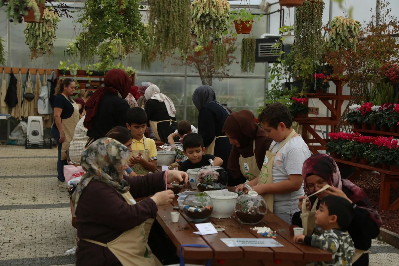 Bahçem Çayırova'da teraryum atölyesi