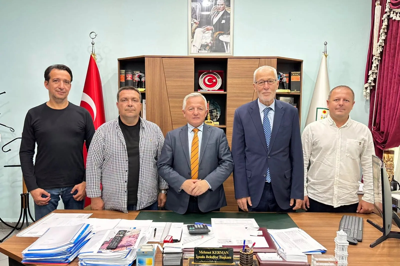 İpsala'da anlamlı buluşma... Batı Trakya'dan İpsala Belediyesi'ne dostluk ziyareti